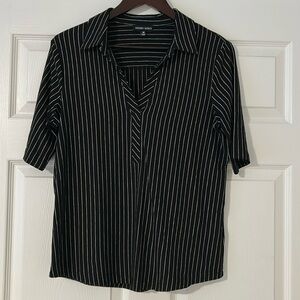 Women’s Black & White Stripe Blouse